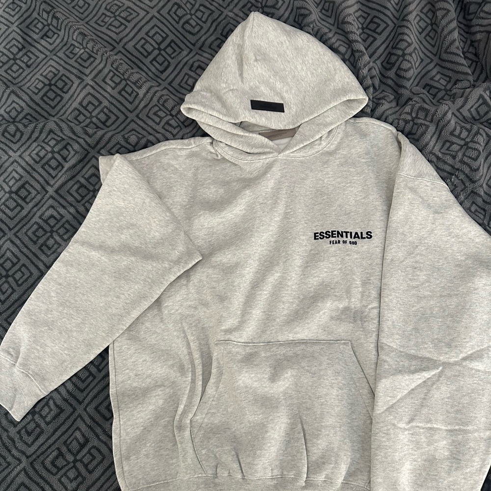 Essentials Light Gray Hoodie Sweater